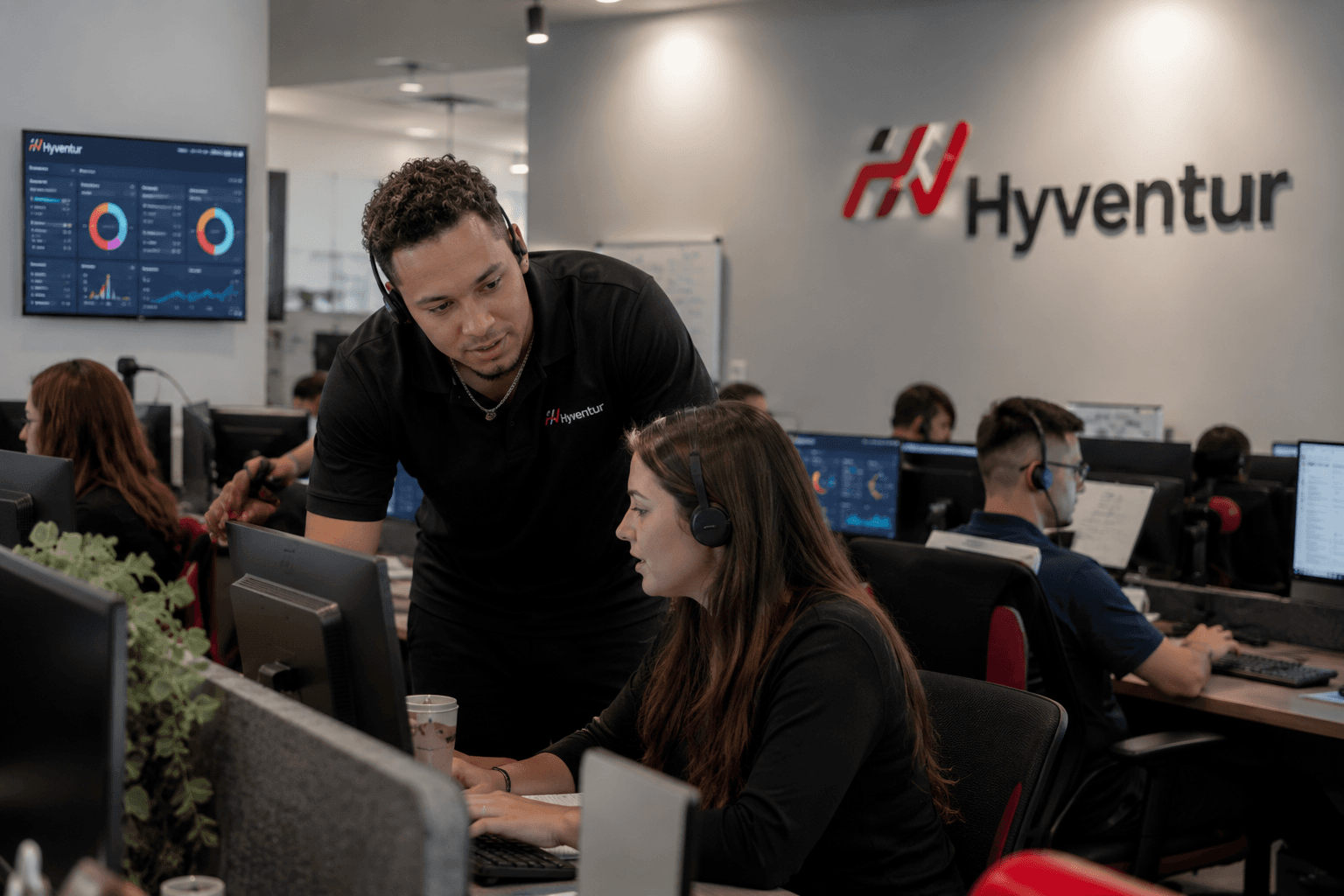 Hyventur team managing operations and customer interactions